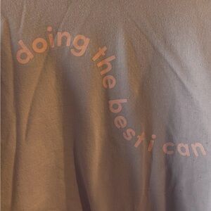 Gray T-Shirt with Orange Text
